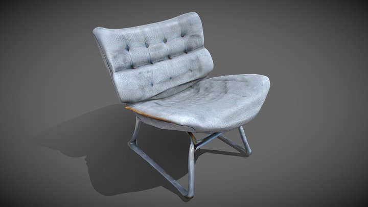 Armchair mixing Bauhaus with Charles Eames 3D Model