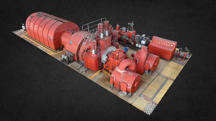 Turbozespół (T4) 3D Model