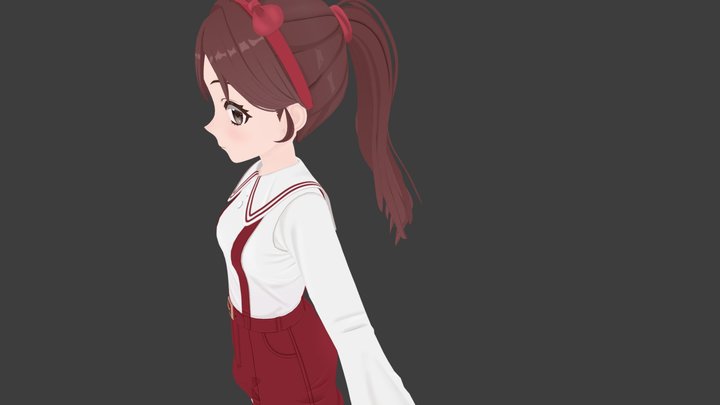 Student Girl 3D Model