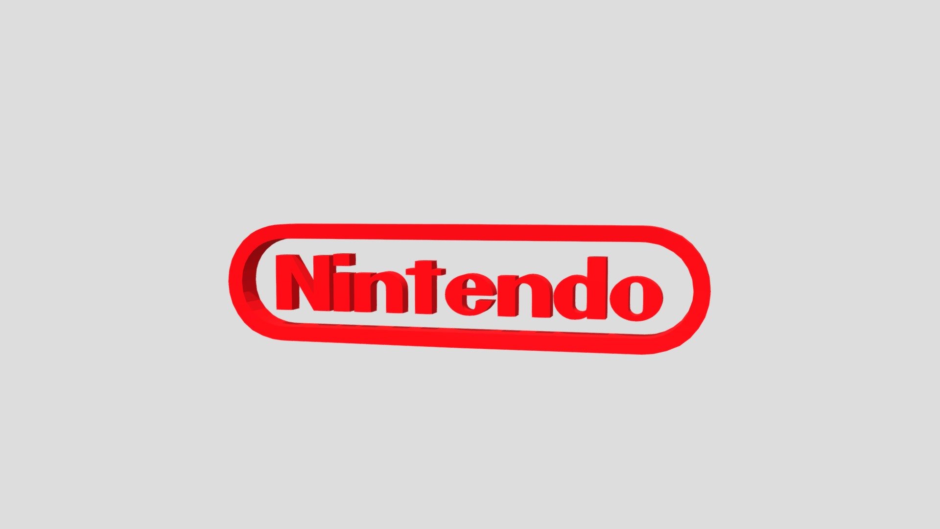 Nintendo logo Download Free 3D model by cloud (cloudstormchnl