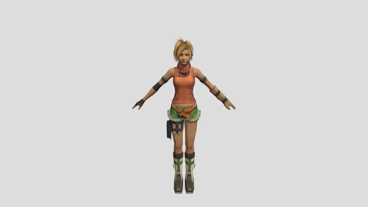High Poly Rikku 3D Model