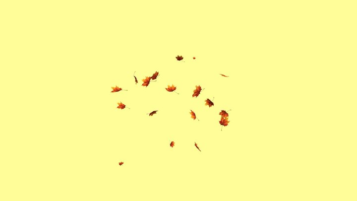Falling leaves 3D Model