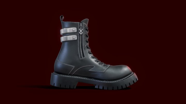 Berserk Combat Boot - The Branded 3D Model