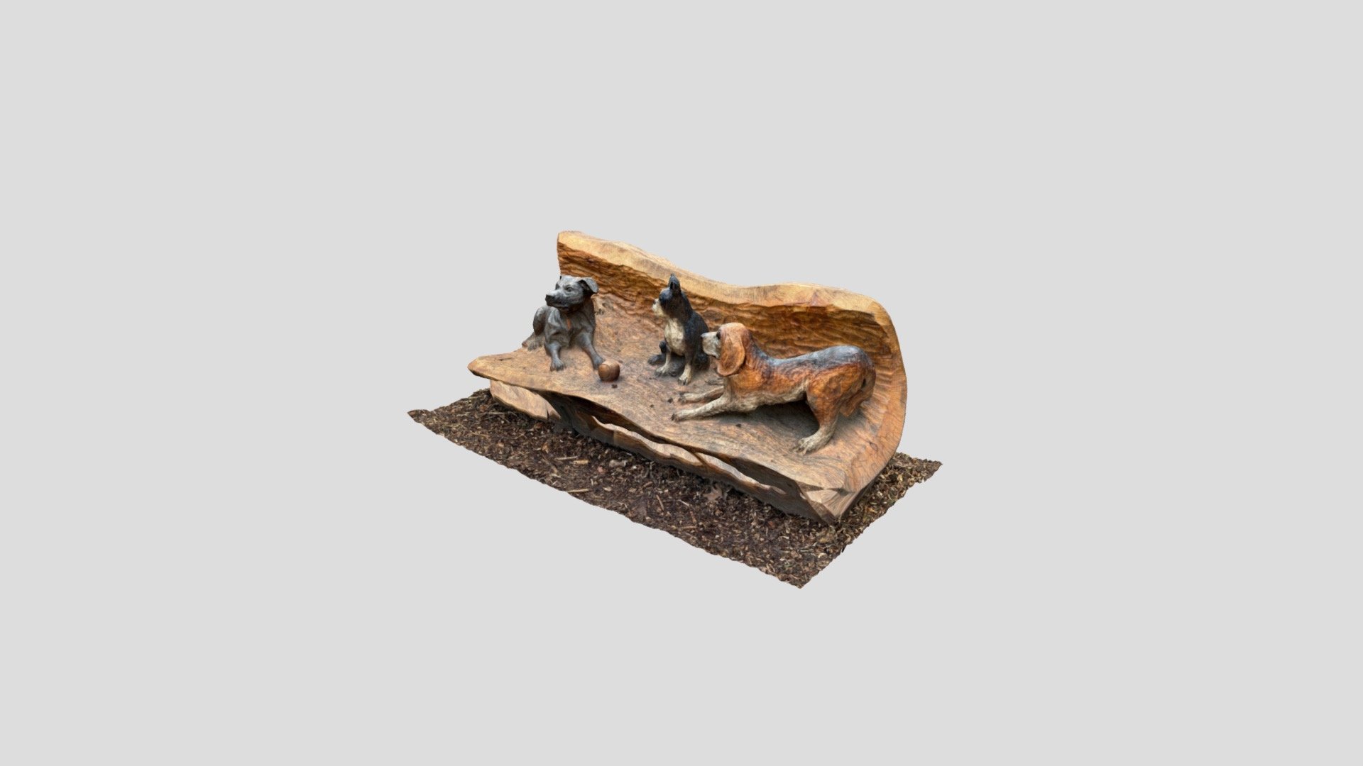 This park bench has gone to the dogs - 3D model by Andy Winter ...