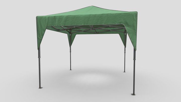Pop Up Canopy Green 3D Model