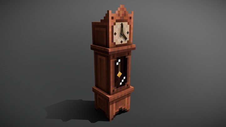 [C] grandfather's clock 3D Model