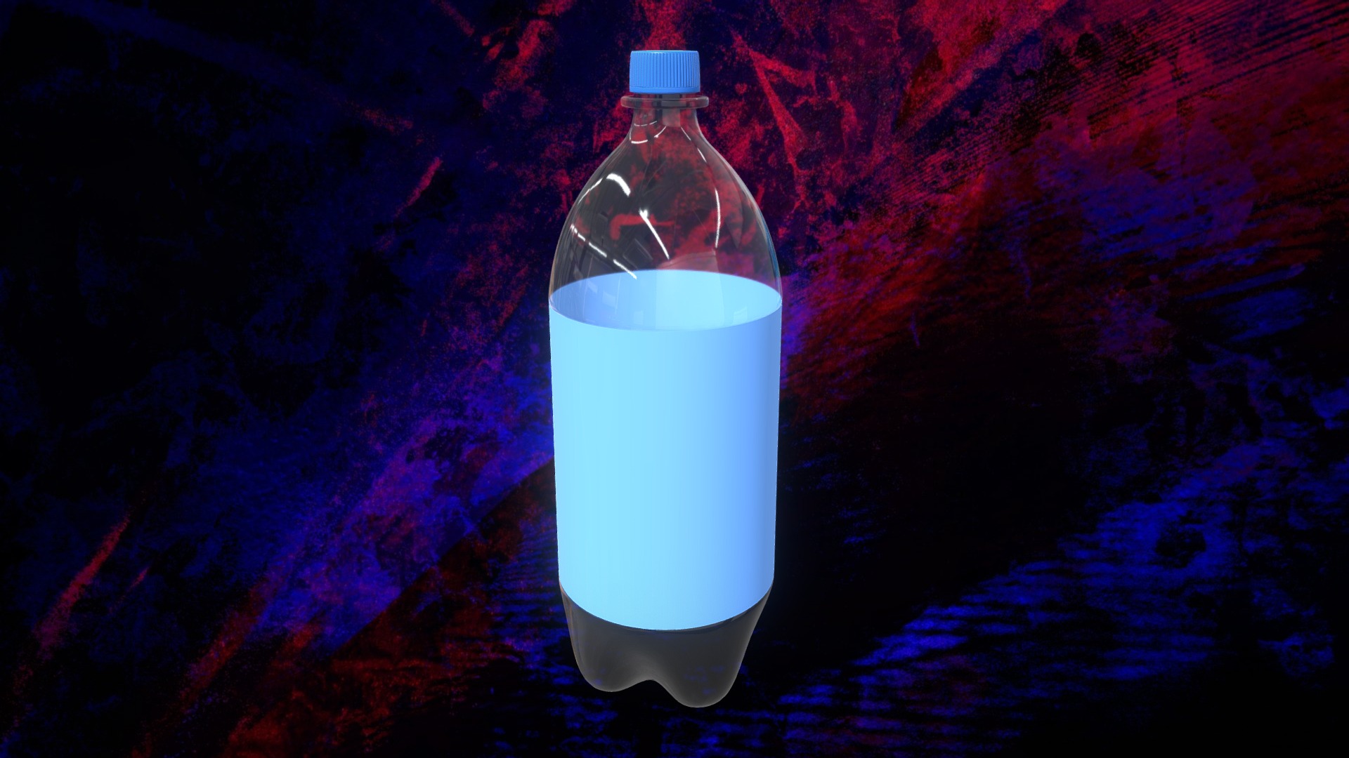 3D model Two Liter Plastic Soda Bottle With Blank Label - This is a 3D model of the Two Liter Plastic Soda Bottle With Blank Label. The 3D model is about a bottle of water.