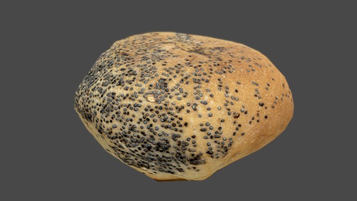 Bread Bun 03 - Low Poly - Photogrammetry 3D Model