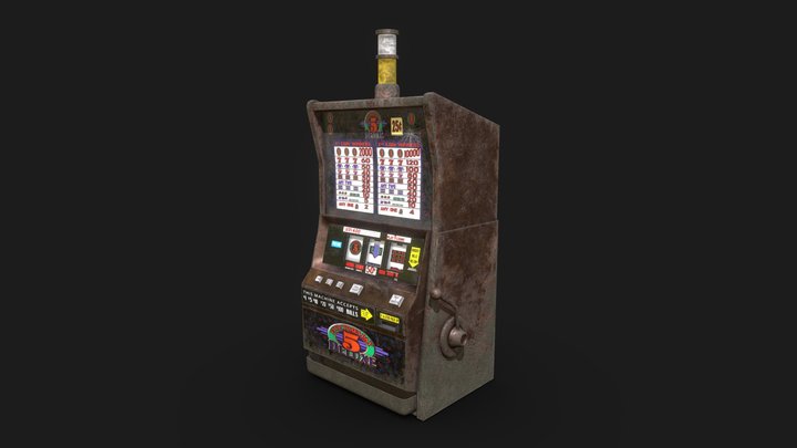 Ruined Slot Machine 3D Model
