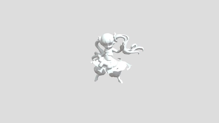 animeited konfu girl 3d model 3D Model