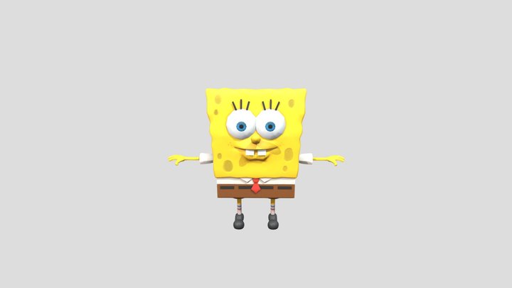 Bob Esponja Yo pinto Toda La Casa 3D Model