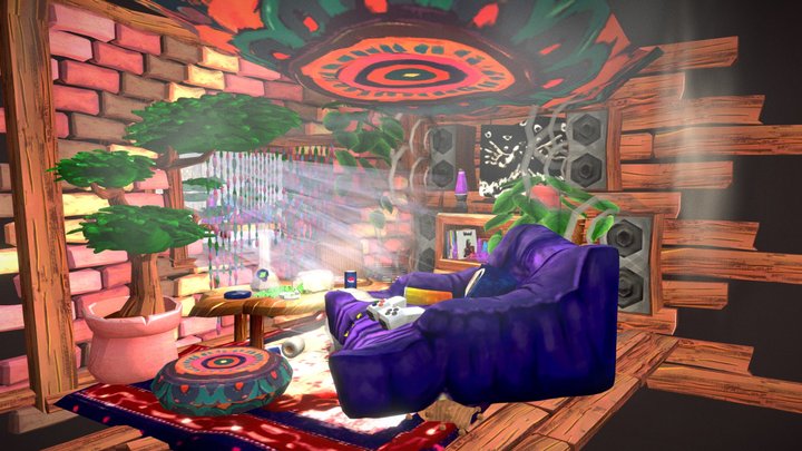 DAE Crib - Hippie Teenager 3D Model