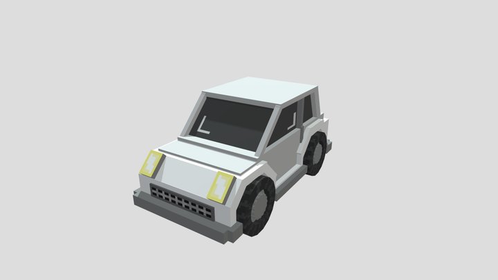 Minecraft Car Boat 3D Model