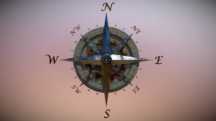 Compass Rose 3D Model