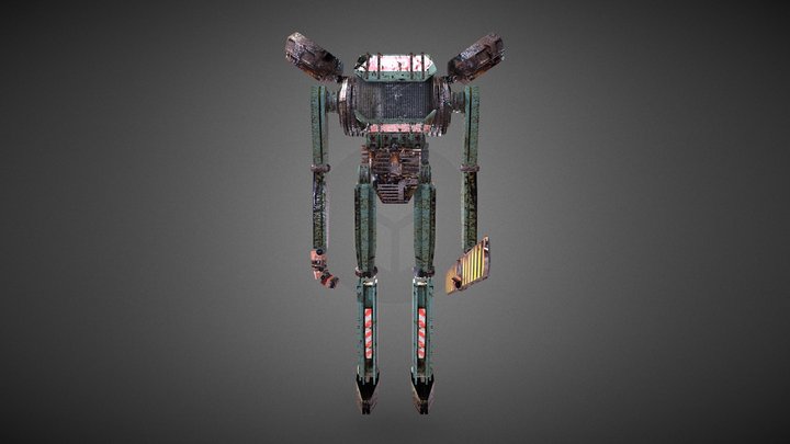 Sci-Fi Military Mech 3D Model (Rigged) 3D Model