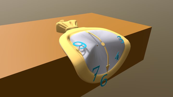 Dali Melted Clock 3D Model