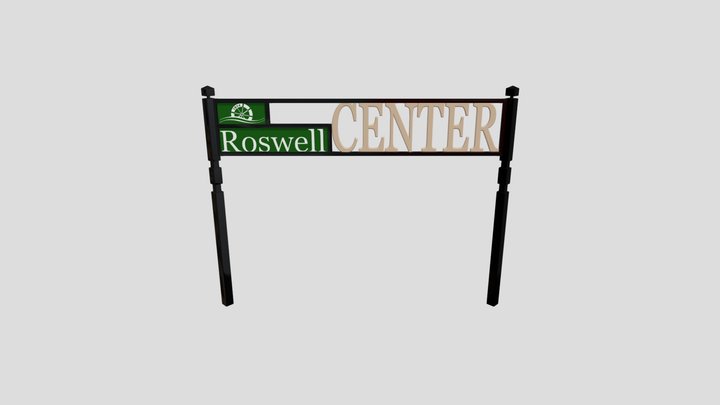 Sign Roswell Center 3D Model