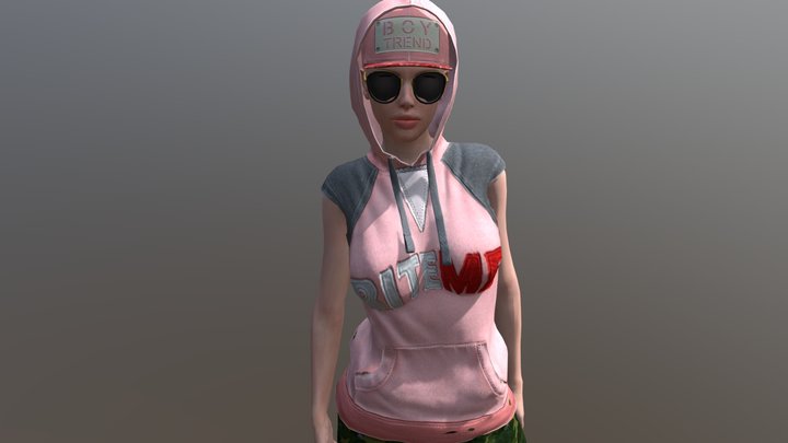 Hip- Hop Girl 3D Model