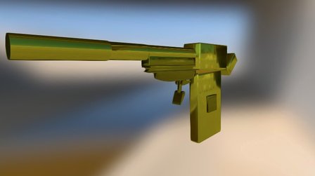 Gold Gun 3D Model