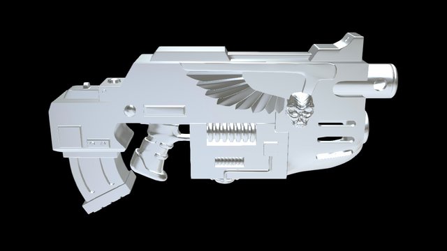 Warhammer 40k Bolter 3D Model