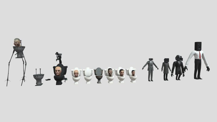 Skibidi Pack V1 3D Model
