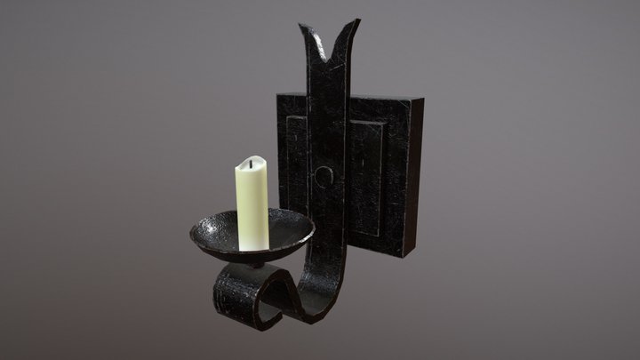 Candle Wall Lamp 3D Model