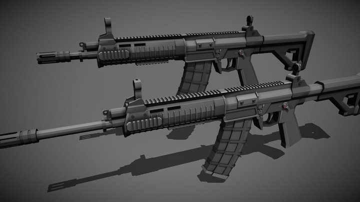 Low-poly QBZ-191/192 3D Model