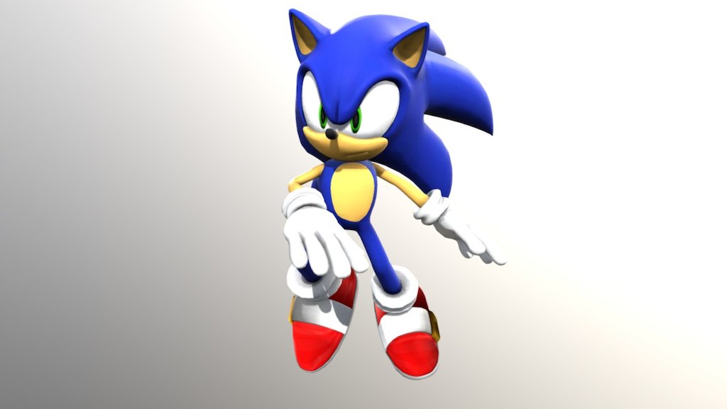 Sonic Hd Full Rigged Download Free 3d Model By Electrogamer777