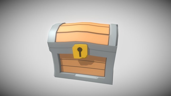 Low Poly Chest 3D Model