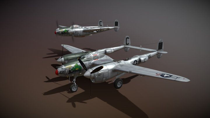 Lockheed P-38 Lightning - Gung Ho 3D Model