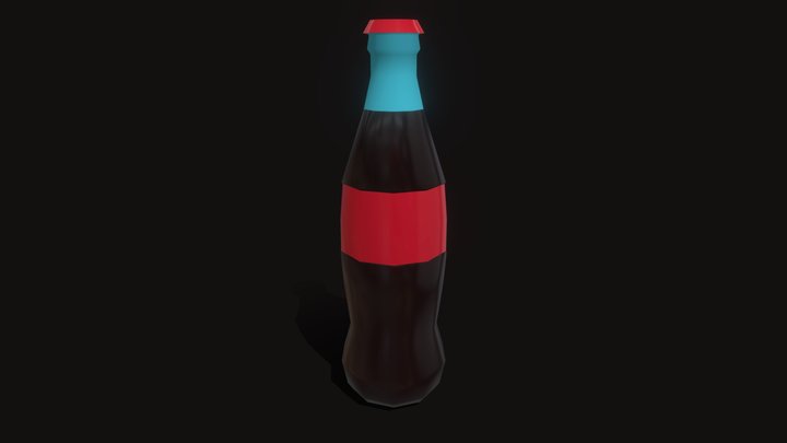 Low Poly Cola Bottle 3D Model