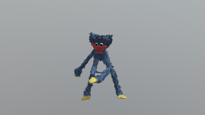 Zombie Kicking huggy wuggy 3D Model