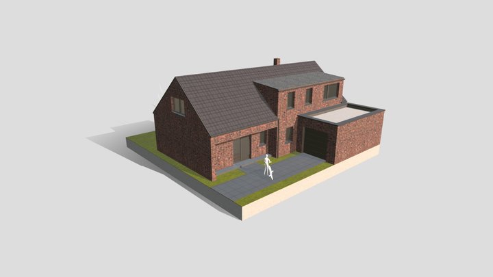 2-Family House 3D Model