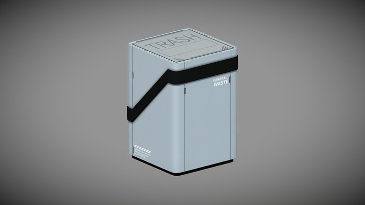 Sci-Fi Furniture Pack AAA: Trashbin 3D Model