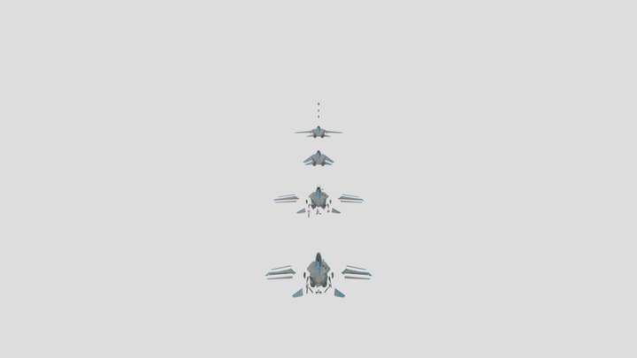 VTOL VR EF-24G | Mobius 1 RealStrange Grey 3D Model