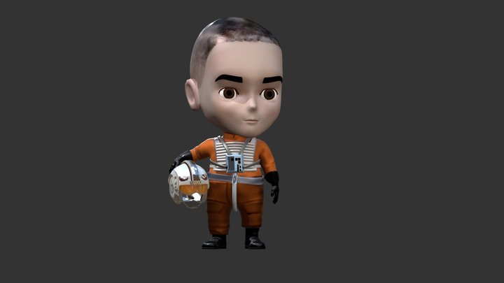 BastienSD X-Wing pilot rebel 3D Model