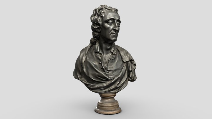 Portrait bust of John Locke LP 832 3D Model