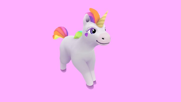 Super Cute Unicorn uwu 3D Model
