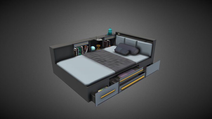 Stylized_Bed_by_Creative 3D Model