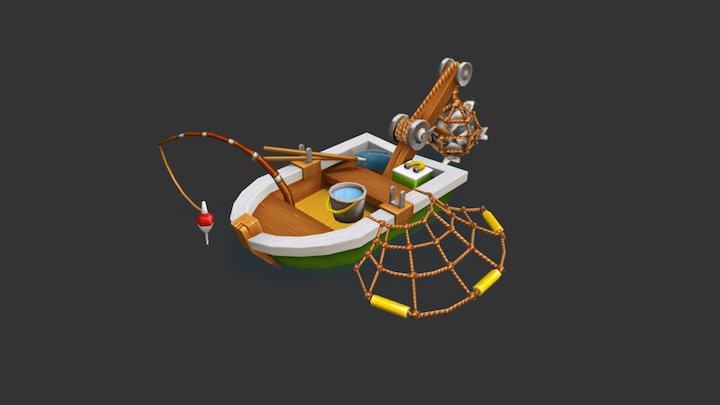 Fisherman Boat 3D Model