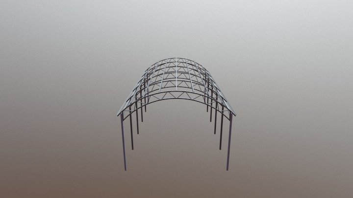 Навес АРКА 5х10 3D Model