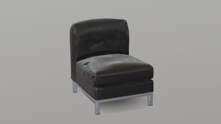 Leatherette couch 3D Model