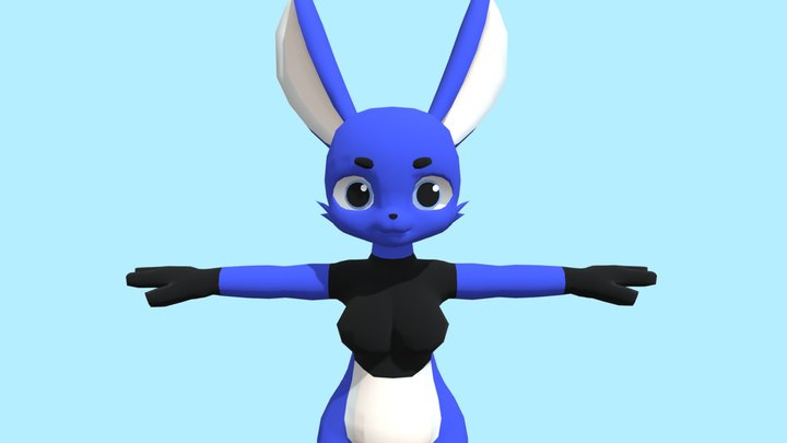 Blue Bear - 3D Model (Rabbit) 3D Model