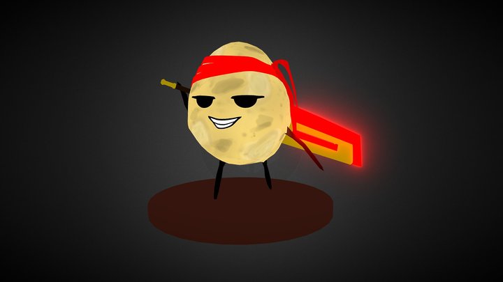 Potato Warrior 3D Model