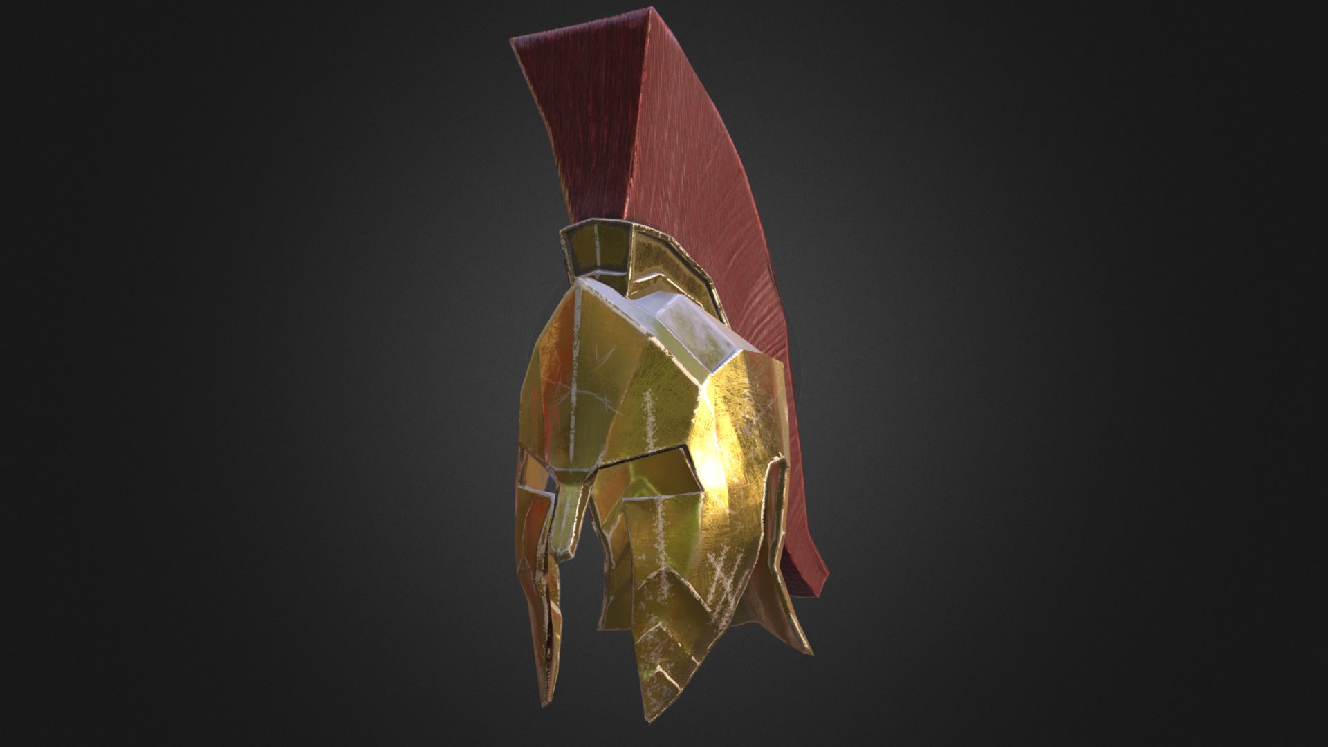 Scarred Spartan Helmet - 3D model by Hakuru15 [65de2e3] - Sketchfab