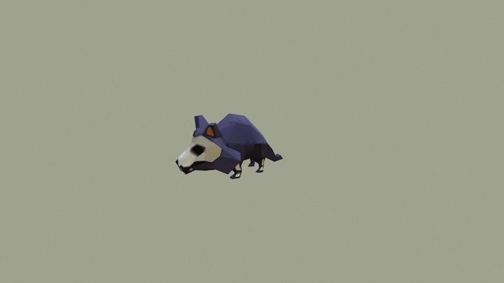 Low poly - Zombie Wolf 3D Model