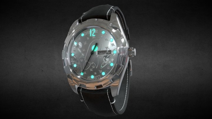 Stellar Lumen coin Watch 3D Model