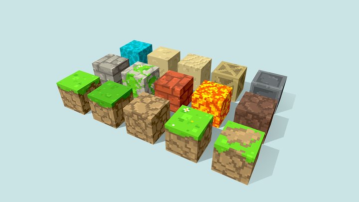 Voxel Blocks 3D Model