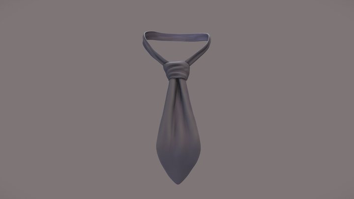 Female Foulard Neck Tie 3D Model