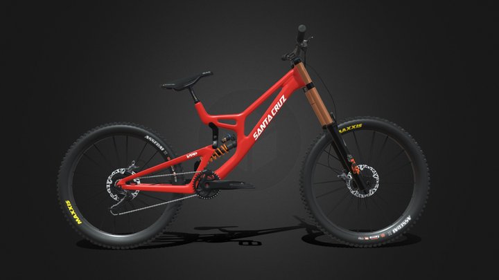 Santa Cruz V10 Downhill Mountain Bicycle 3D Model